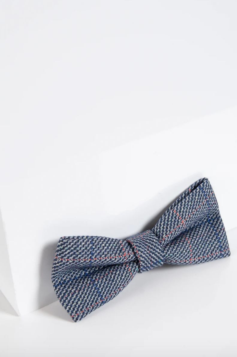 Marc Darcy- Hilton Blue Tweed Bow Tie