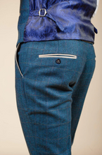 Marc Darcy- Dion Blue Check Tweed Trouser