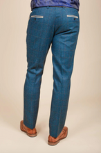 Marc Darcy- Dion Blue Check Tweed Trouser