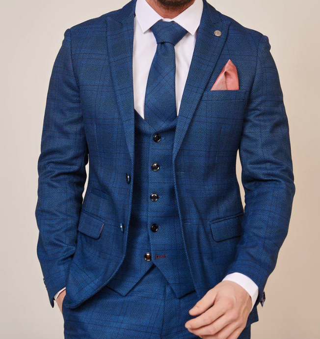 Marc Darcy- Jerry Blue Check Blazer