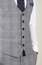 Marc Darcy- Jerry Grey Check Waistcoat