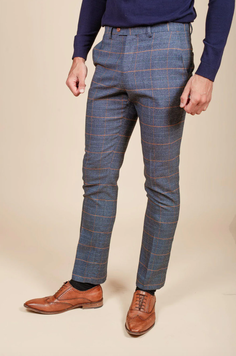 Marc Darcy- Jenson Sky Check Trouser