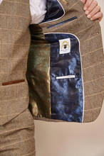 Marc Darcy- Ted Tan Tweed Check Blazer
