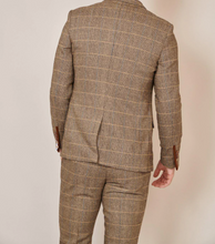 Marc Darcy- Ted Tan Tweed Check Blazer