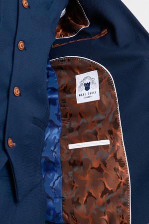 Marc Darcy- Max Royal Blue Blazer With Contrast Buttons