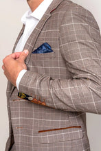 Marc Darcy- Ray Tan Check Blazer