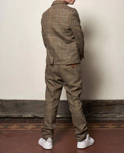 Marc Darcy- Childrens Ted Tan Check Tweed Three Piece Suit